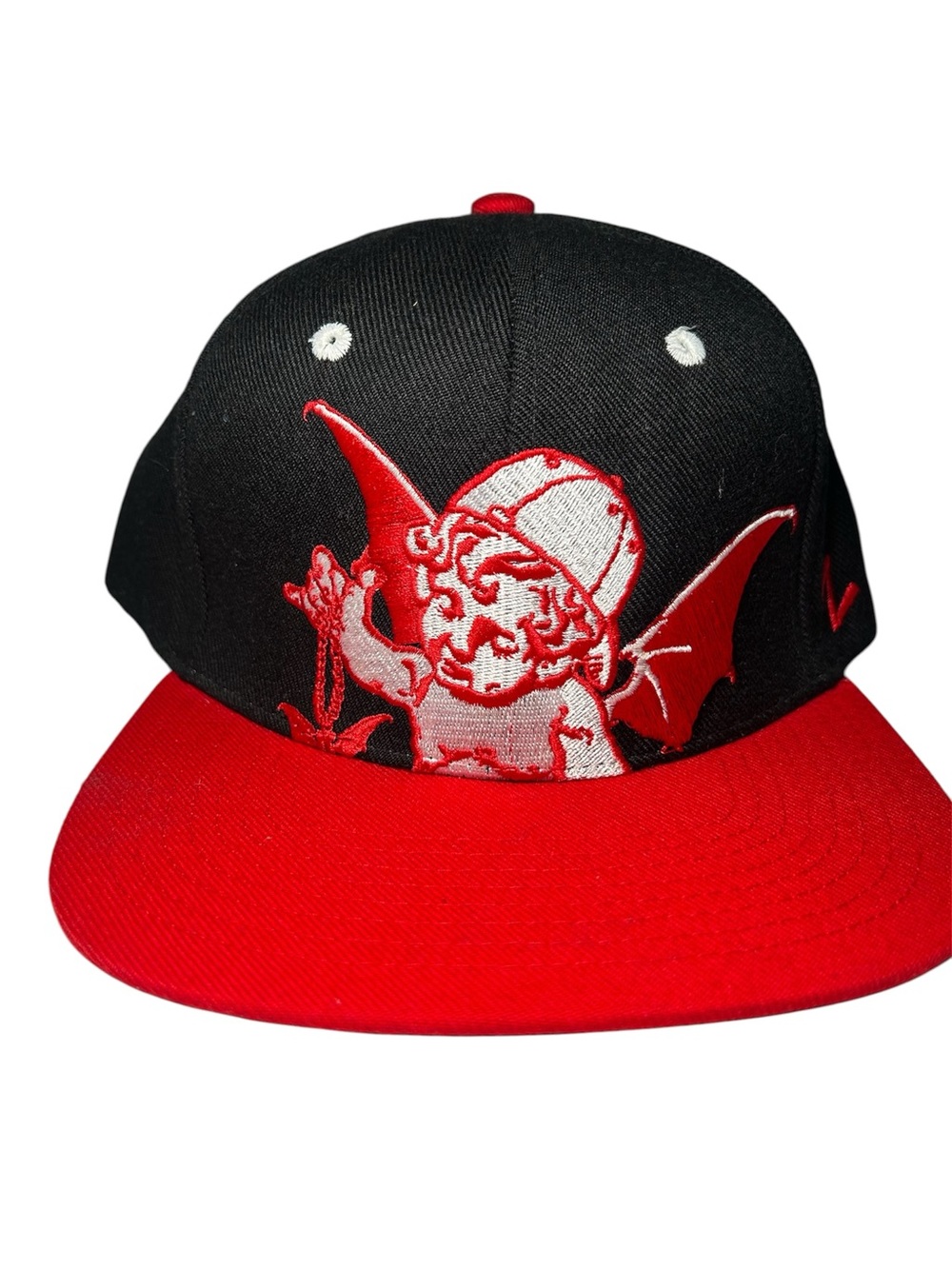 Zephyr VTG Black Red Angel Snapback Hat 90s Adjustable